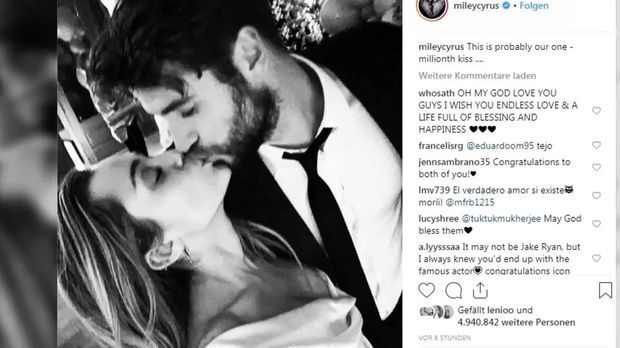 Mega Dekollete Miley Cyrus Liam Hemsworth Haben Geheiratet