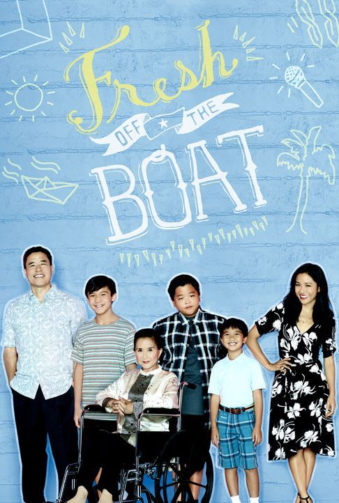 (3. Staffel) - Bei Familie Huang läuft nicht immer alles nach Plan: Louis (Randall Park, l.), Jessica (Constance Wu, r.), Eddie (Hudson Yang, 3.v.r.... - Bildquelle: 2016-2017 American Broadcasting Companies. All rights reserved.