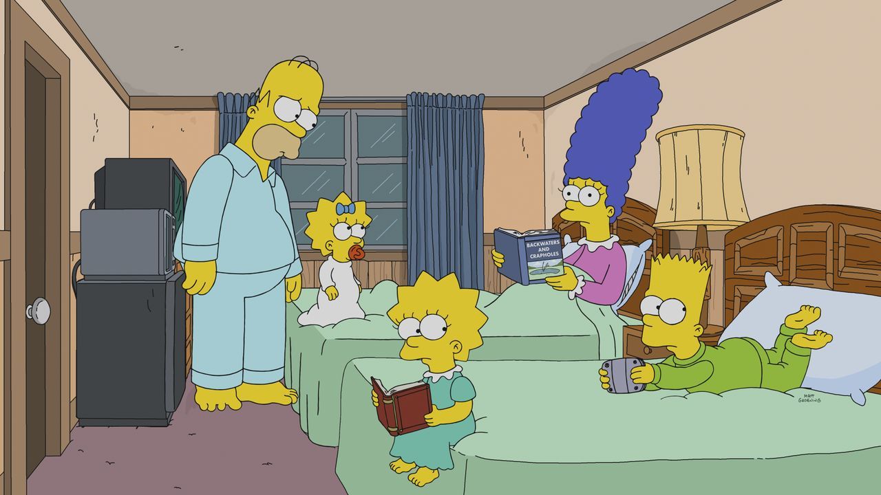 (v.l.n.r.) Homer; Maggie; Lisa; Bart; Marge - Bildquelle: 2018-2019 Fox and its related entities. All rights reserved.