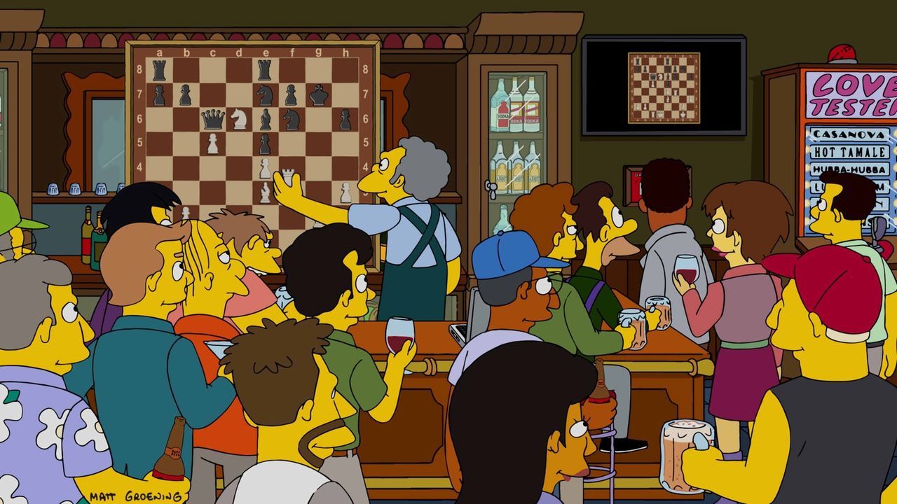 Ganz Springfield ist im Schachfieber, doch niemand ahnt, wer sich als Schachprofi herausstellen wird ... - Bildquelle: 2016-2017 Fox and its related entities. All rights reserved.