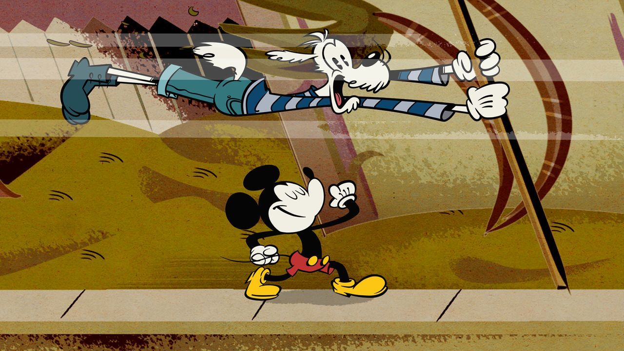 Mickey (unten) und Minnie wollen einen Filmabend machen, doch sie haben keine Snacks mehr. Also macht sich Mickey trotz Sturm auf den Weg, welche zu... - Bildquelle: Disney