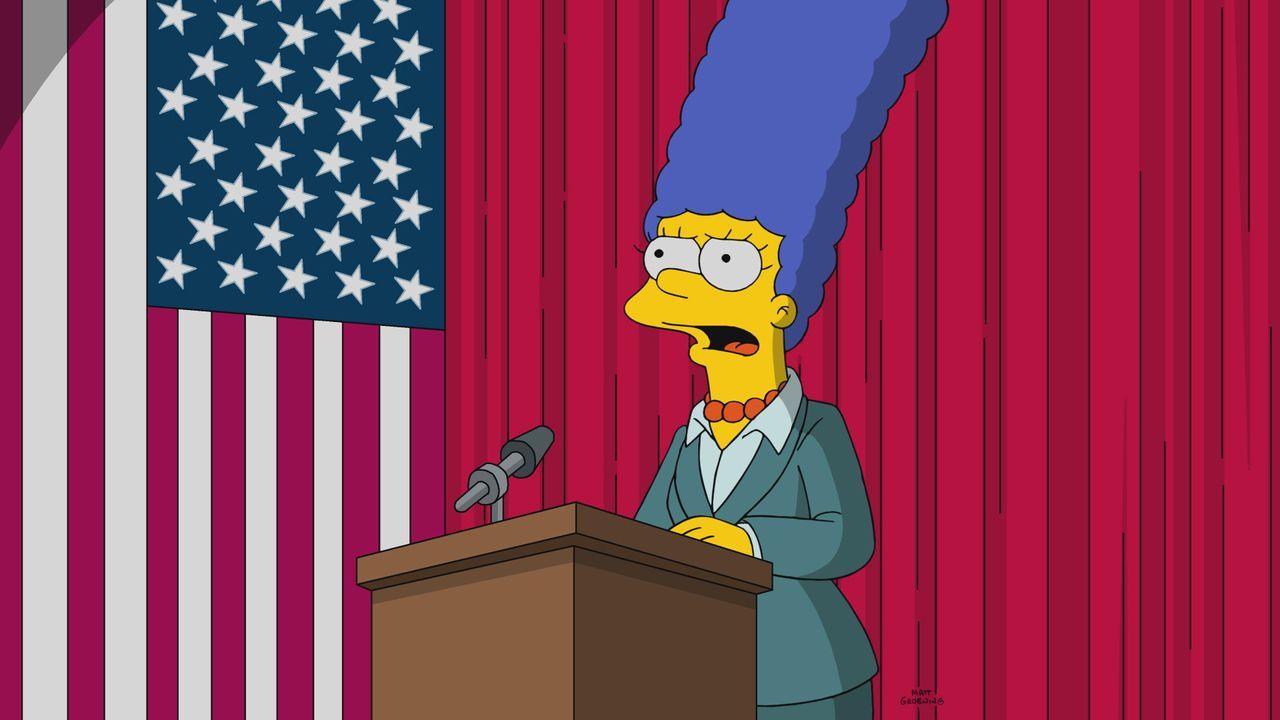 Marge (Bild) beschließt, sich als Bürgermeisterin aufstellen zu lassen, nachdem sie von Bürgermeister Quimby mit einem frauenfeindlichen Kommentar z... - Bildquelle: 2017-2018 Fox and its related entities.  All rights reserved.