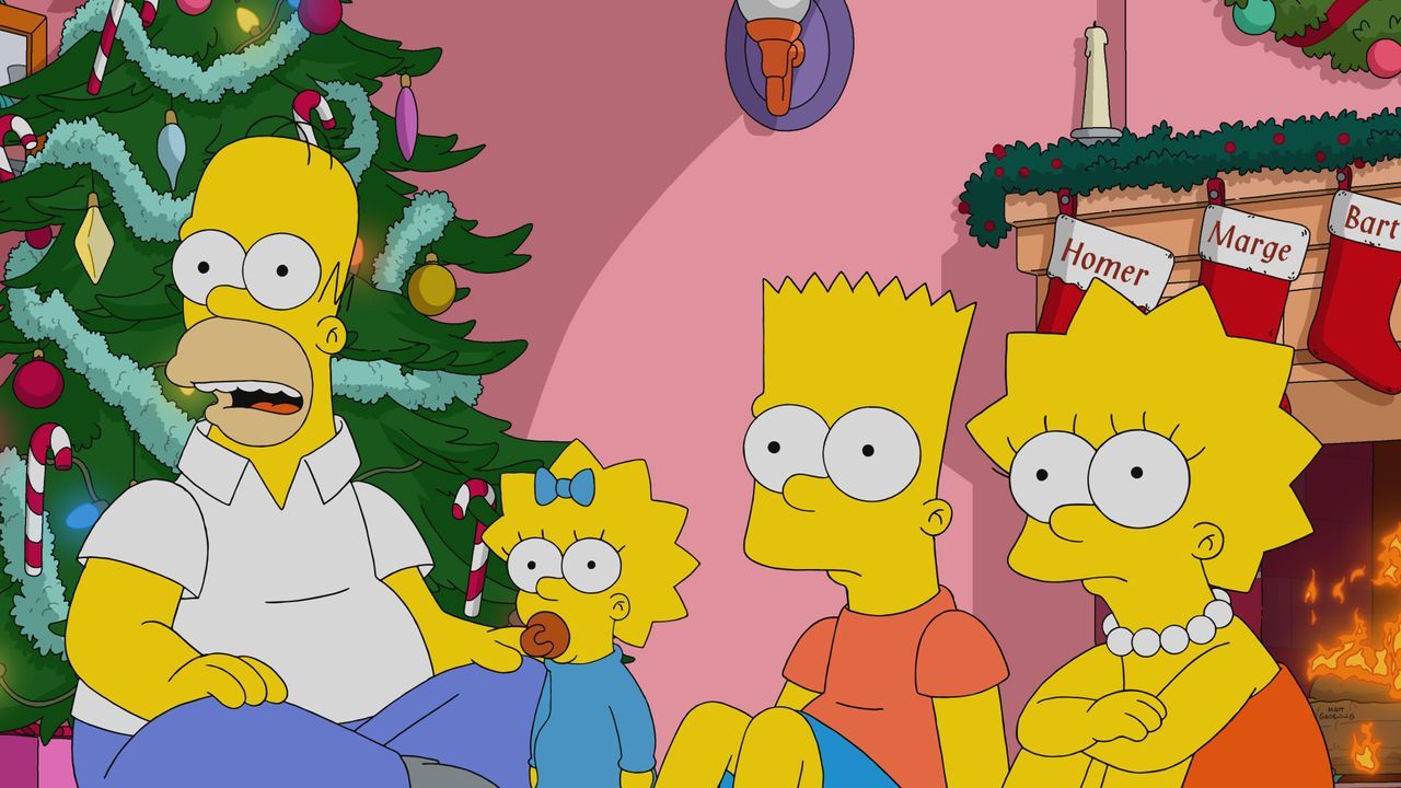 (v.l.n.r.) Homer; Maggie; Bart; Lisa - Bildquelle: 2021 by 20th Television.
