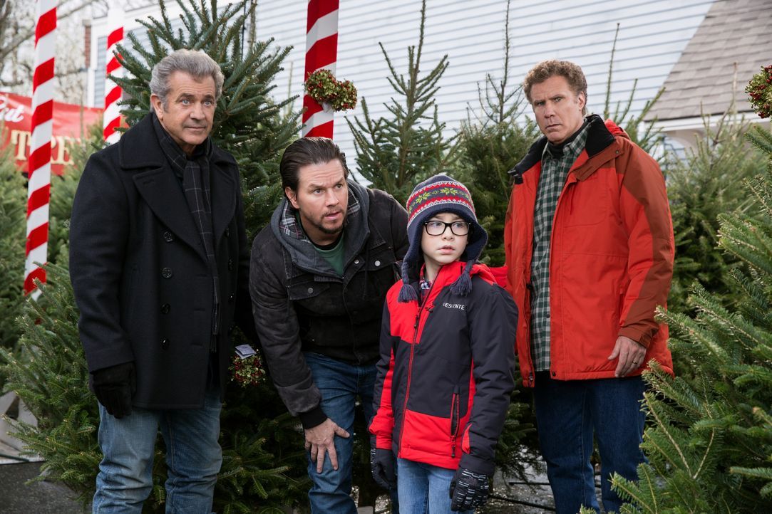 (v.l.n.r.) Kurt (Mel Gibson); Dusty (Mark Wahlberg); Dylan (Owen Vaccaro); Brad (Will Ferrell) - Bildquelle: Claire Folger 2018 Paramount Pictures / Claire Folger