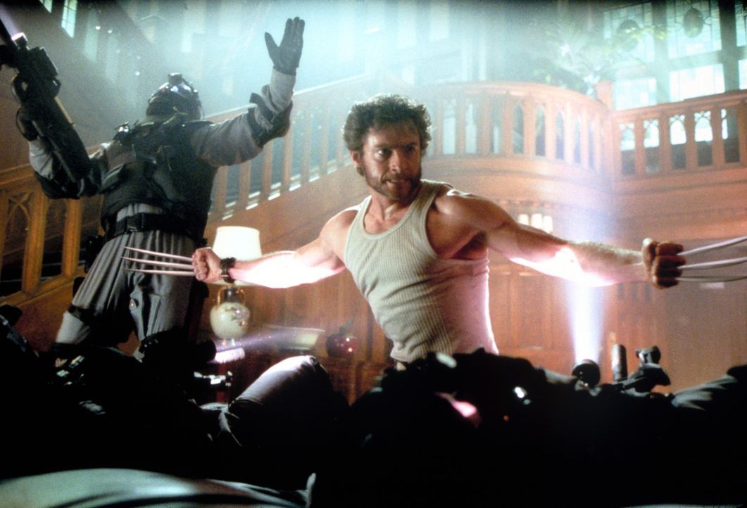 Versucht alles, um Stryker zu stoppen, der die Weltherrschaft an sich reißen möchte: Wolverine (Hugh Jackman) ... - Bildquelle: 20th Century Fox International Television