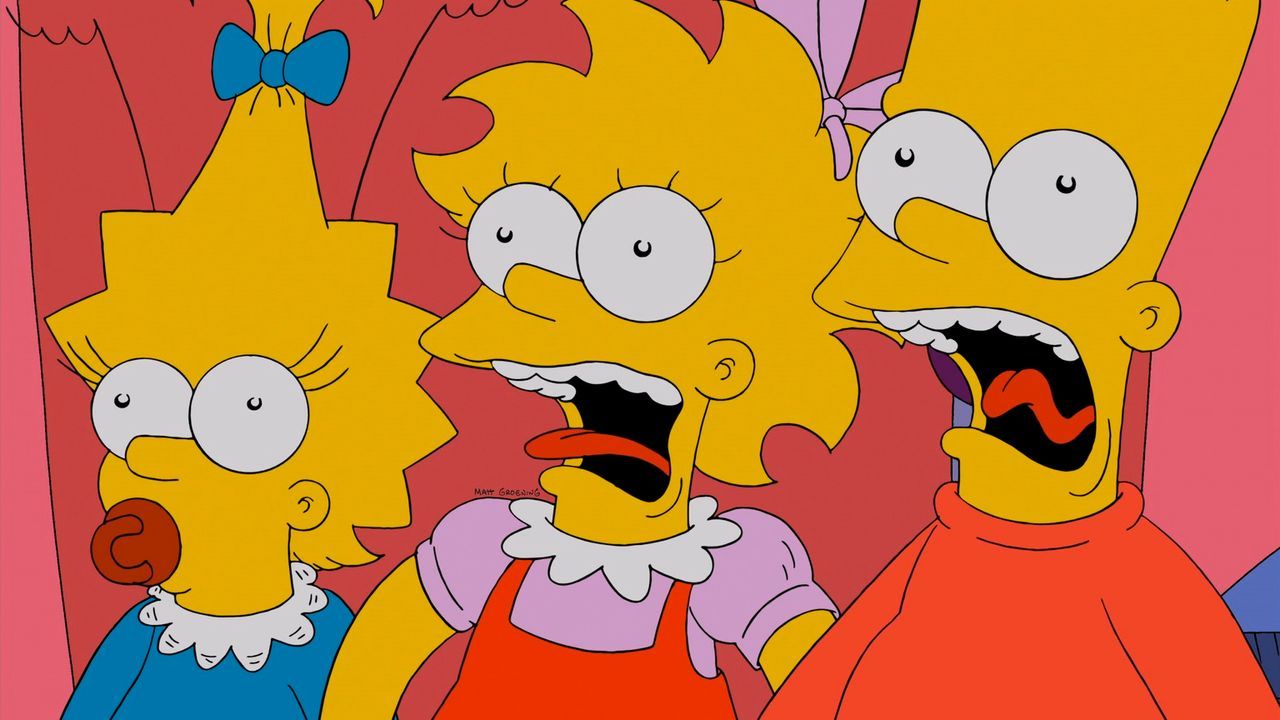 Halloween-Horror bei den Simpsons: Maggie (l.), Lisa (M.) und Bart (r.) ... - Bildquelle: 2013 Twentieth Century Fox Film Corporation. All rights reserved.
