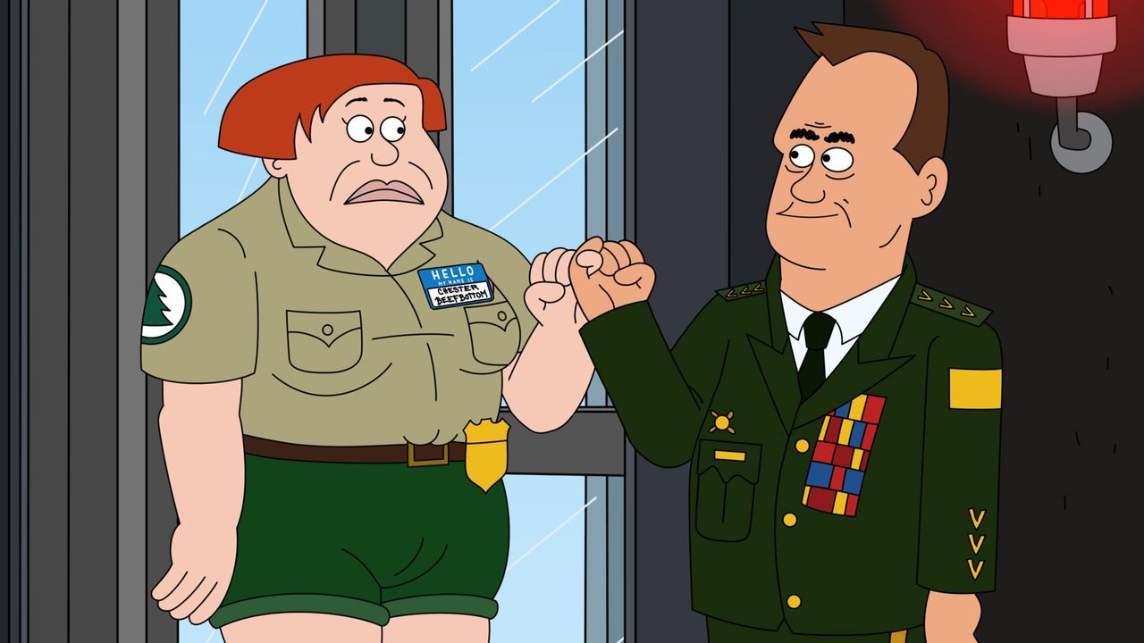 Ob der Officer der geheimen Militärbasis (r.) Connie (l.) wirklich vertrauen kann? - Bildquelle: Motion Picture   2012 Twentieth Century Fox Film Corporation and Comedy Partners. All rights reserved.
