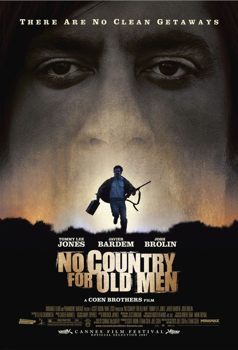 NO COUNTRY FOR OLD MEN - Plakatmotiv - Bildquelle: 2008 by PARAMOUNT VANTAGE, a Division of PARAMOUNT PICTURES, and MIRAMAX FILM CORP. All Rights Reserved.