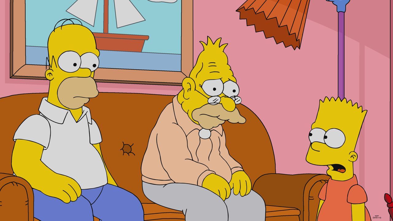 (v.l.n.r.) Homer; Grampa; Bart - Bildquelle: 2021-2022 20th Television