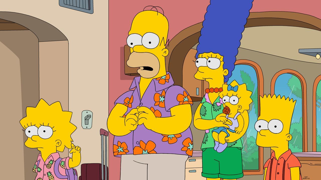 (v.l.n.r.) Lisa; Homer; Marge; Maggie; Bart - Bildquelle: 2019-2020 Twentieth Century Fox Film Corporation.  All rights reserved.