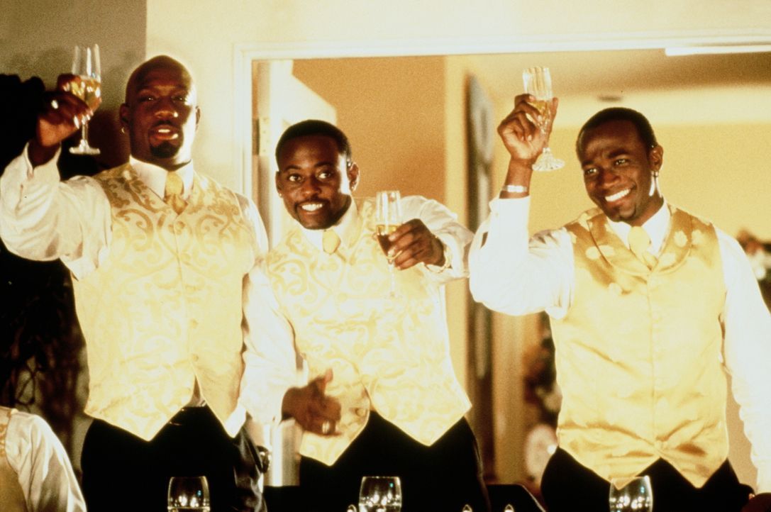 Auf die alten Zeiten: Slim (Richard T. Jones, l.), Mike (Omar Epps, M.) und Bräutigam Roland (Taye Diggs, r.) ... - Bildquelle: Paramount Pictures