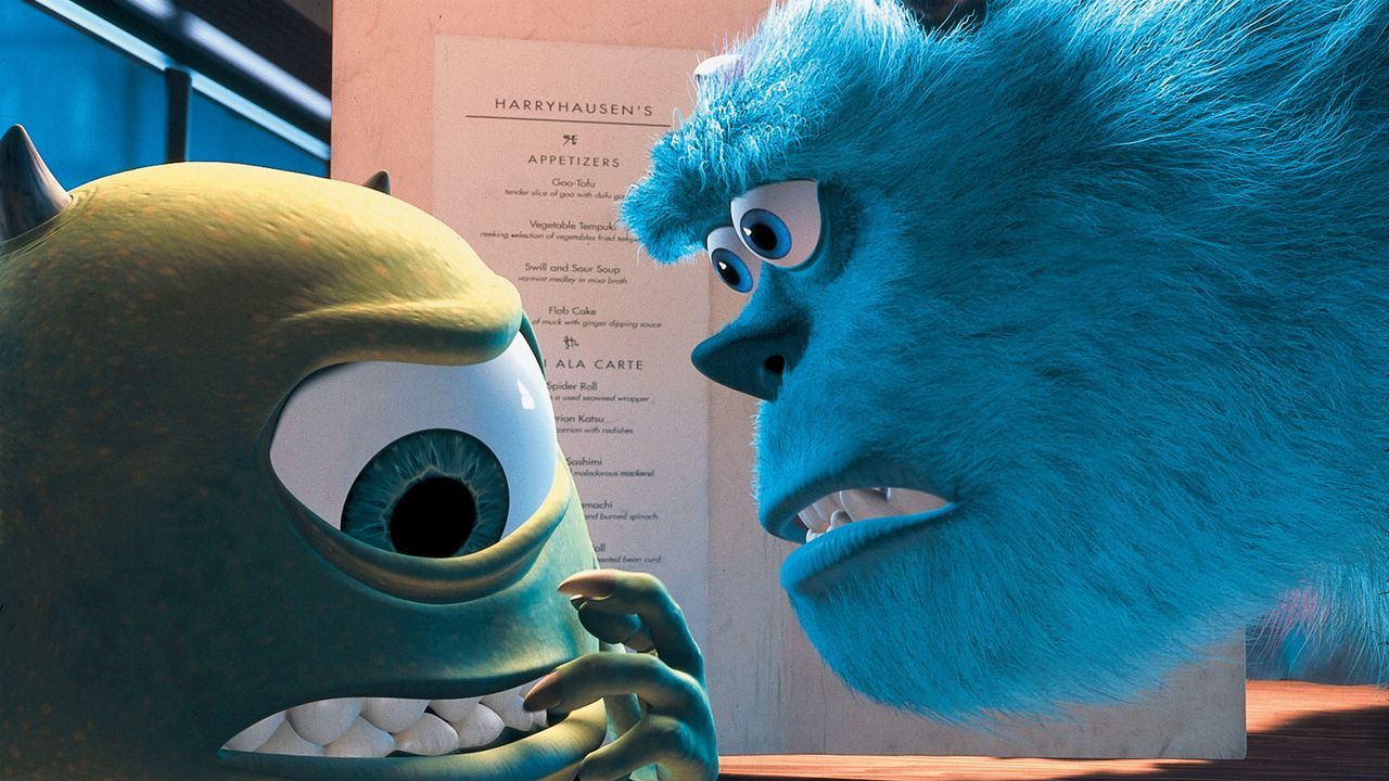 Mike (l.) ist wütend als sein Freund James (r.) in das romantische Dinner mit Celia platzt. Und das, wo er doch extra einen Tisch bei "Harryhausen's... - Bildquelle: Buena Vista Pictures
