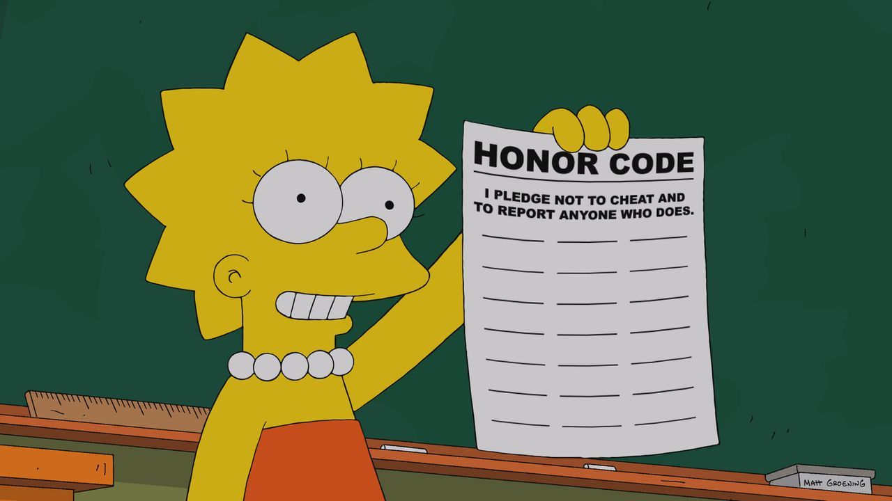 Setzt an der Springfield Elementary einen neuen Ehrenkodex durch: Lisa ... - Bildquelle: 2013 Twentieth Century Fox Film Corporation. All rights reserved.