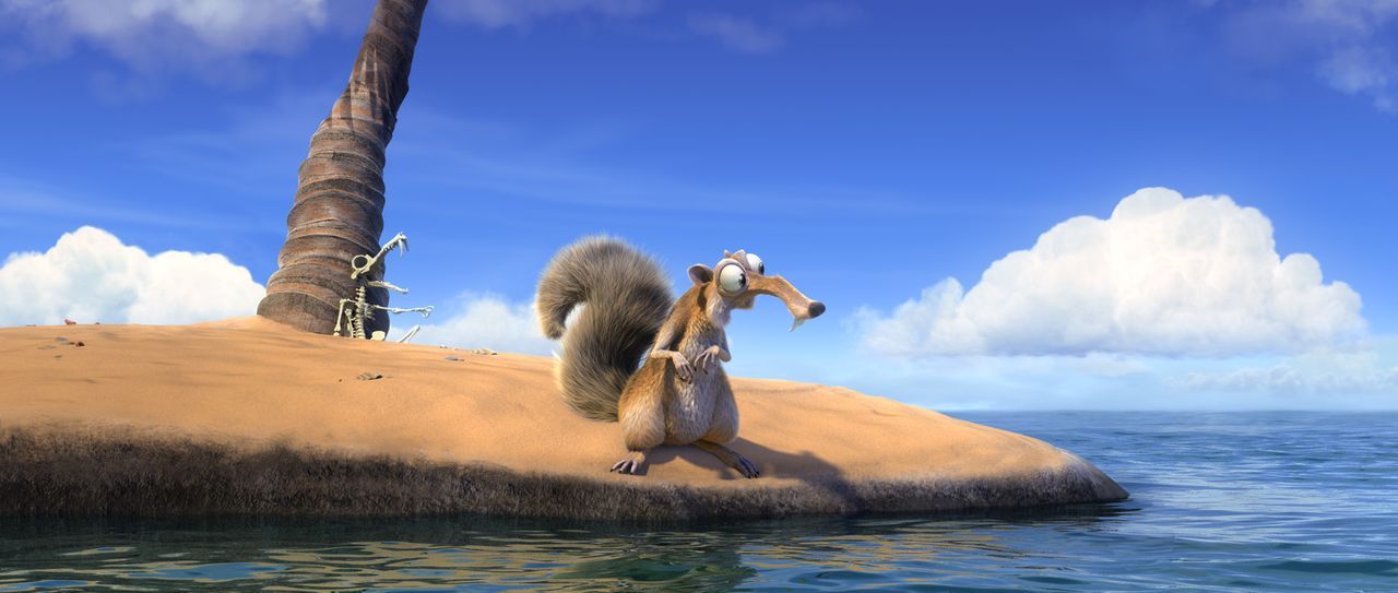 Auf dem Weg nach"Scratlantis", wo es sprechende und äußerst zivilisierte Artgenossen und es mehr als genug Eicheln für alle gibt: Scrat ... - Bildquelle: TM &   2012 Twentieth Century Fox Film Corporation. All rights reserved.