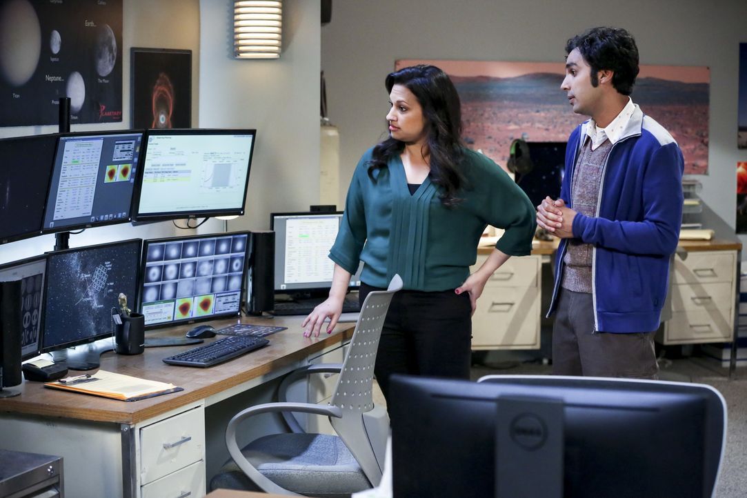 Anu (Rati Gupta, l.); Rajesh Koothrappali (Kunal Nayyar, r.) - Bildquelle: Michael Yarish 2019 CBS Broadcasting, Inc. All Rights Reserved / Michael Yarish