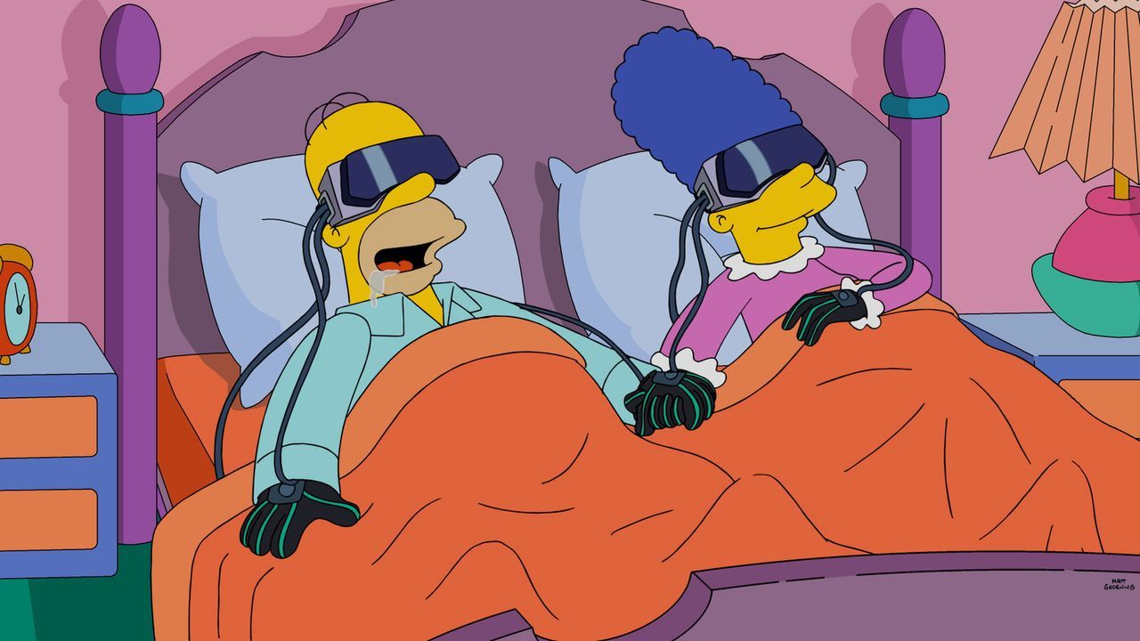 Noch genießen Marge (r.) und Homer (l.) die Zweisamkeit, doch schon bald fühlt sich Homer von seiner Frau im Stich gelassen ... - Bildquelle: 2016-2017 Fox and its related entities. All rights reserved.