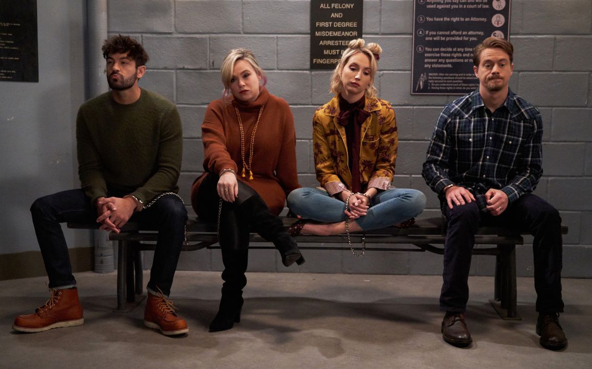 (v.l.n.r.) Ryan Vogelson (Jordan Masterson); Kristin Baxter (Amanda Fuller); Mandy Baxter (Molly McCook); Kyle Anderson (Christoph Sanders) - Bildquelle: Michael Becker 2018-2019 Twentieth Century Fox Film Corporation.  All rights reserved / Michael Becker