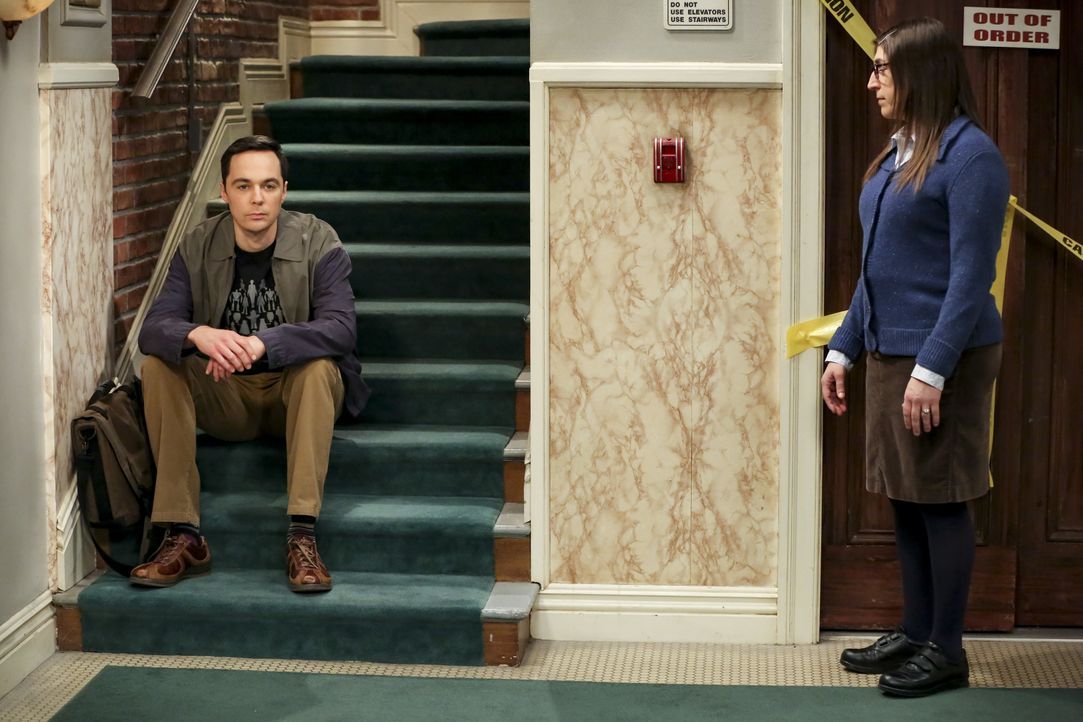 Sheldon Cooper (Jim Parsons, l.); Amy Farrah Fowler (Mayim Bialik, r.) - Bildquelle: Michael Yarish 2019 CBS Broadcasting, Inc. All Rights Reserved / Michael Yarish