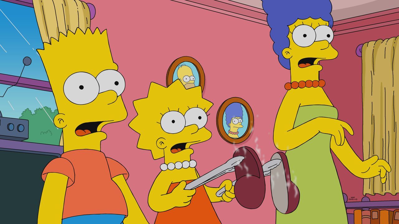 (v.l.n.r.) Bart; Lisa; Marge - Bildquelle: 2021-2022 20th Television