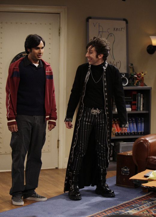 Wollen Mädchen abschleppen und haben einen ganz besonderen Plan: Raj (Kunal Nayyar, l.) und Howard (Simon Helberg, r.) ... - Bildquelle: Warner Bros. Television