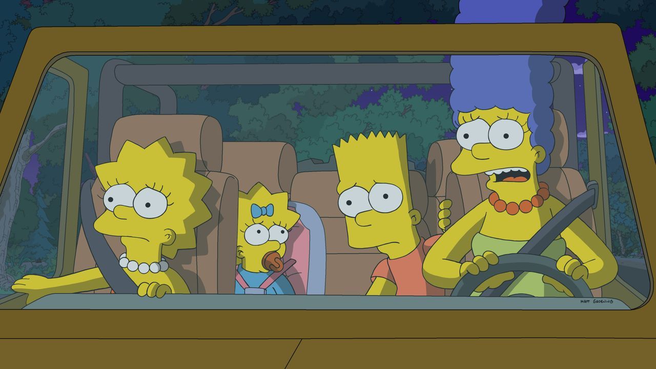 (v.l.n.r.) Lisa; Maggie; Bart; Marge - Bildquelle: 2020 by Twentieth Century Fox Film Corporation.