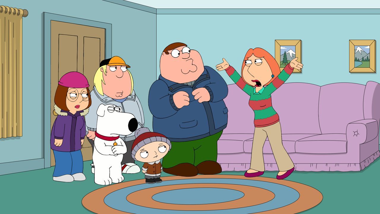 (v.l.n.r.) Meg Griffin; Brian Griffin; Chris Griffin; Stewie Griffin; Peter Griffin; Lois Griffin - Bildquelle: 2021-2022 Fox Broadcasting Company, LLC. All rights reserved.