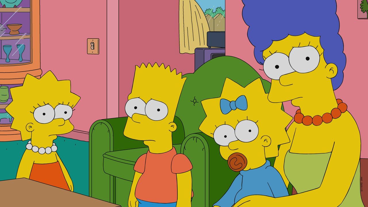 (v.l.n.r.) Lisa; Bart; Maggie; Marge - Bildquelle: 2021 by 20th Television.