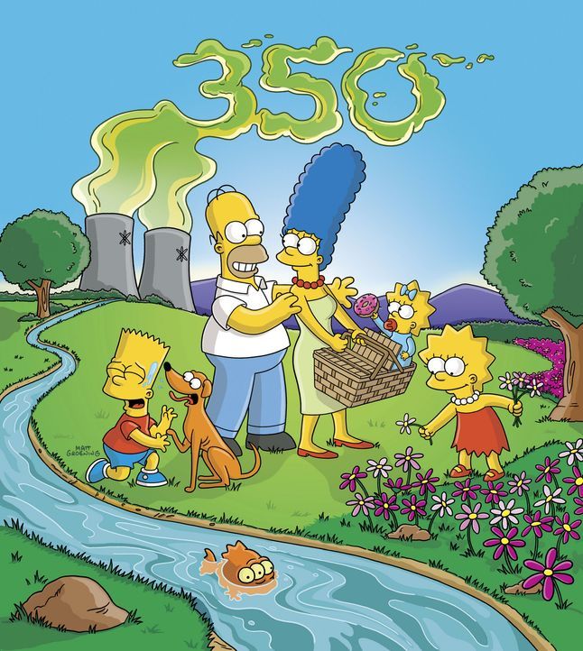 Die Simpsons machen einen Ausflug ins Grüne: Auf 350 stattliche Folgen hat es die beliebte Fernsehfamilie bereits gebracht! - Bildquelle: und TM Twentieth Century Fox Film Corporation - Alle Rechte vorbehalten