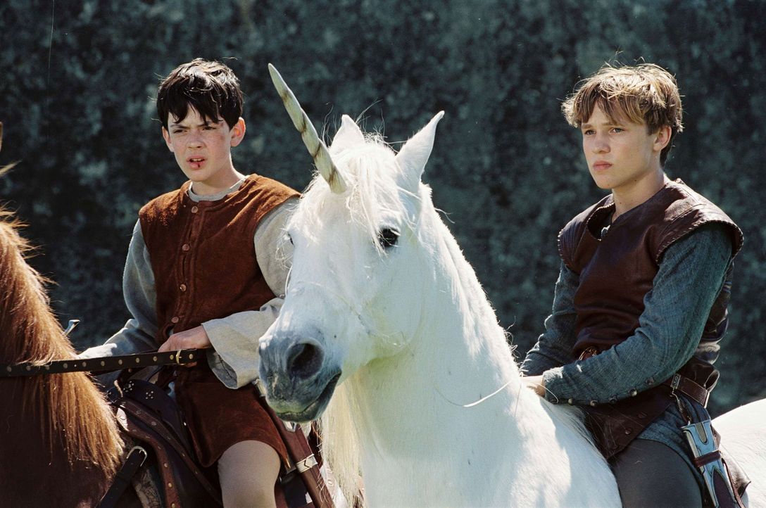 Edmund (Skandar Keynes, l.) und Peter (William Moseley, r.) versuchen, den Fluch der weißen Hexe zu brechen und damit Narnia ein Leben im ewigen Wi... - Bildquelle: Disney Enterprises. All rights reserved
