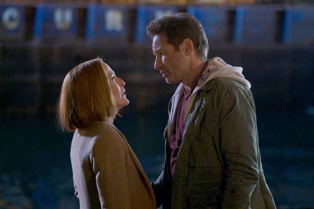 Machen sich auf die Suche nach ihrem, sich auf der Flucht befindenden, Sohn: Scully (Gillian Anderson, l.) und Mulder (David Duchovny, r.) ... - Bildquelle: Shane Harvey 2018 Fox and its related entities.  All rights reserved.