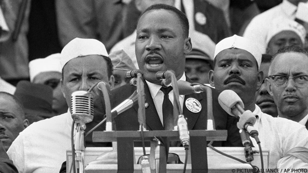 Martin Luther King während seiner berühmtesten Rede: "I have a dream".