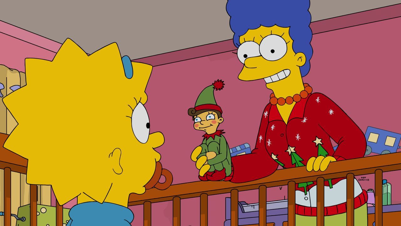 Für Maggie (l.) hat sich Marge (r.) ein ganz besonderes Geschenk ausgedacht, doch diese scheint nur wenig begeistert zu sein ... - Bildquelle: 2016-2017 Fox and its related entities. All rights reserved.