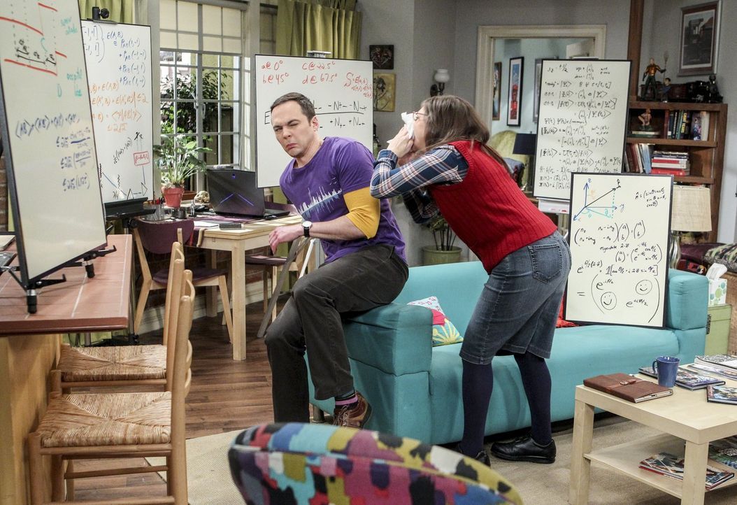 Beim Gemeinsein kriegen Sheldon (Jim Parsons ,l.) und Amy (Mayim Bialik, r.) die besten Ideen. Spornen sie sich so zu Höchstleistungen? - Bildquelle: 2016 Warner Brothers