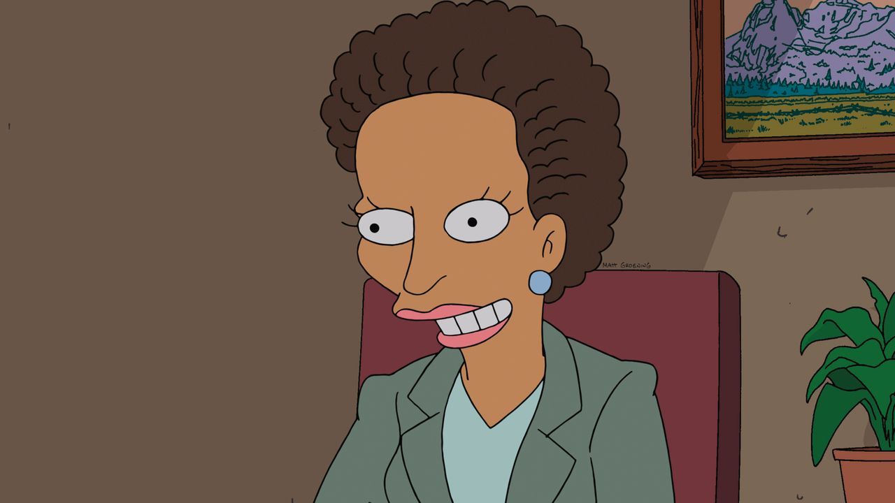 Während der Haussegen bei Homer und Marge schiefhängt, sucht Milhouse Rat bei der Schulberaterin ... - Bildquelle: und TM Twentieth Century Fox Film Corporation - Alle Rechte vorbehalten