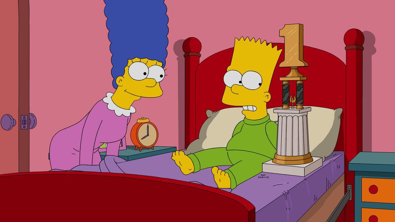 Bekommt Panik, dass ihr Sohn Bart (r.) scheitern wird und wendet sich hilfesuchend an Beziehungsexperten: Marge (l.) ... - Bildquelle: 2016-2017 Fox and its related entities. All rights reserved.