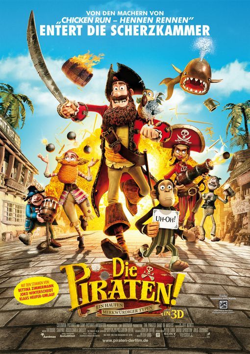 Die Piraten - ein Haufen merkwürdiger Typen - Plakatmotiv - Bildquelle: 2012 Sony Pictures Animation Inc. All Rights Reserved.
