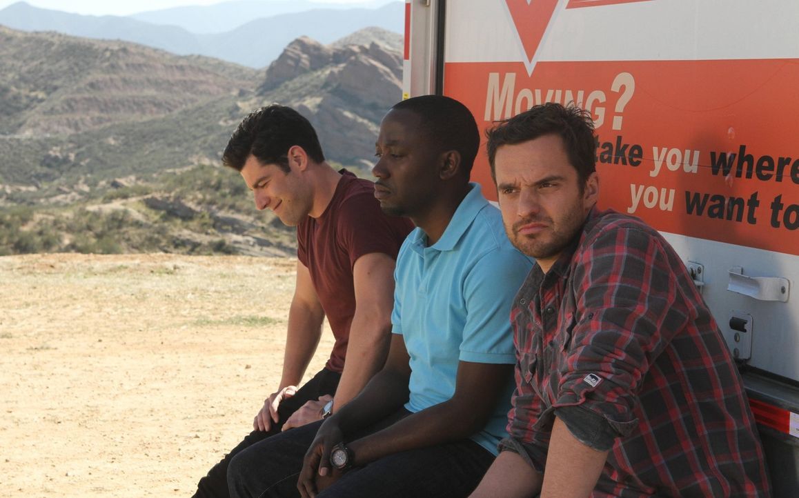 Was ist nur mit Nick (Jake M. Johnson, r.), Schmidt (Max Greenfield, l.) und Winston (Lamorne Morris, M.) los? - Bildquelle: 20th Century Fox