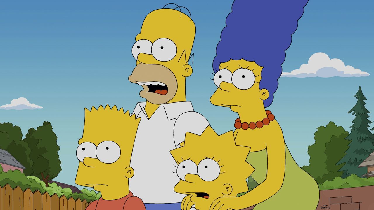 Erleben eine Energierevolution, nachdem Elon Musk in Springfield landet: (v.l.n.r.) Bart, Homer, Lisa und Marge ... - Bildquelle: 2014 Twentieth Century Fox Film Corporation. All rights reserved.