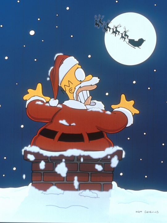 Homer nimmt einen Nebenjob als Weihnachtsmann an, damit er seine Familie mit Geschenken zu Weihnachten überraschen kann. - Bildquelle: und TM Twenthieth Century Fox Film Corporation - Alle Rechte vorbehalten