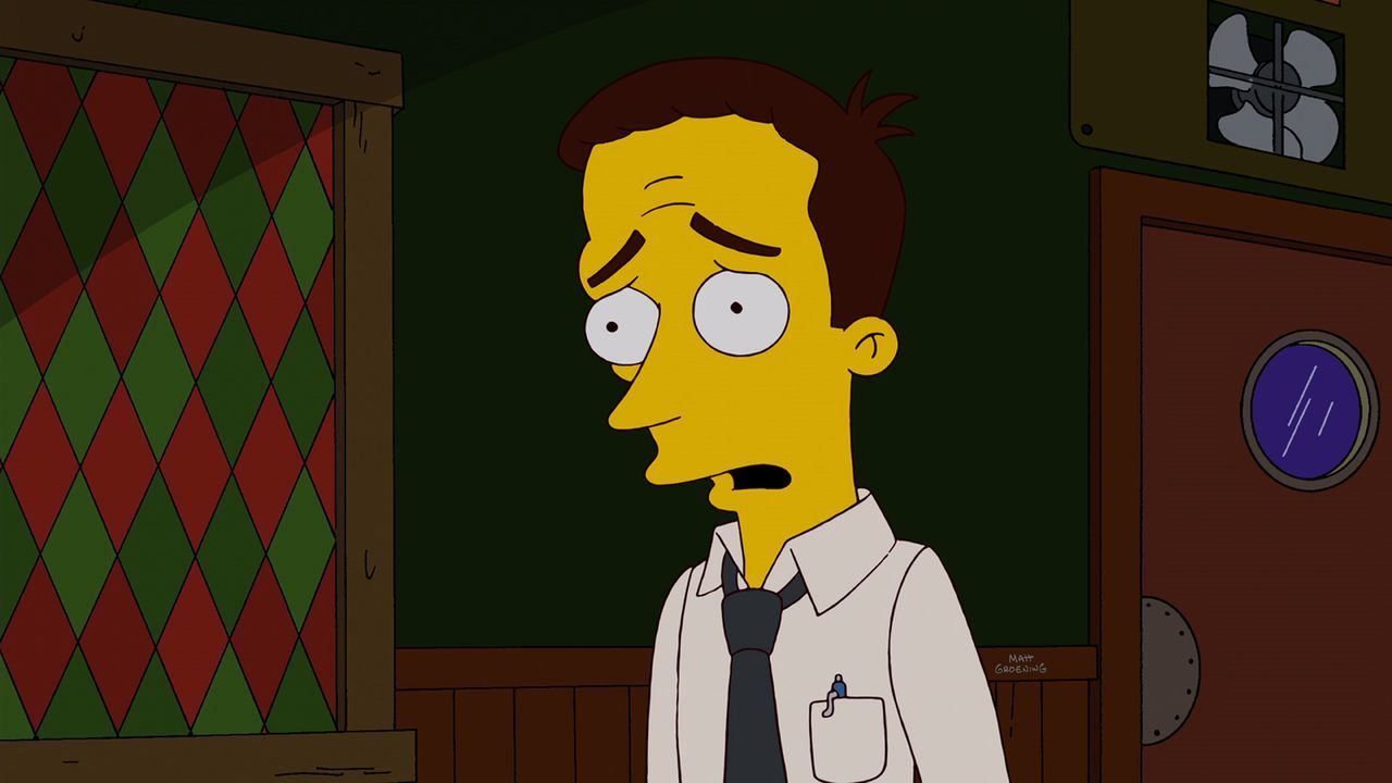 Homer, Moe und Apu haben einen neuen Bowlingkumpel namens Dan, einen etwas unscheinbaren Buchhalter. Was die Freunde nicht ahnen: Dan arbeitet bei d... - Bildquelle: und TM Twentieth Century Fox Film Corporation - Alle Rechte vorbehalten