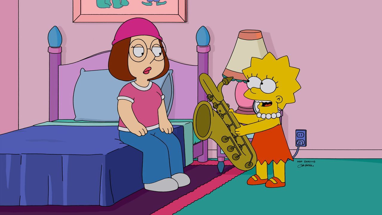 Lisa (r.) ahnt nicht, dass sie bereuen wird, Meg (l.) zu zeigen, wie man Saxophon spielt ... - Bildquelle: 2015-2016 Fox and its related entities. All rights reserved.