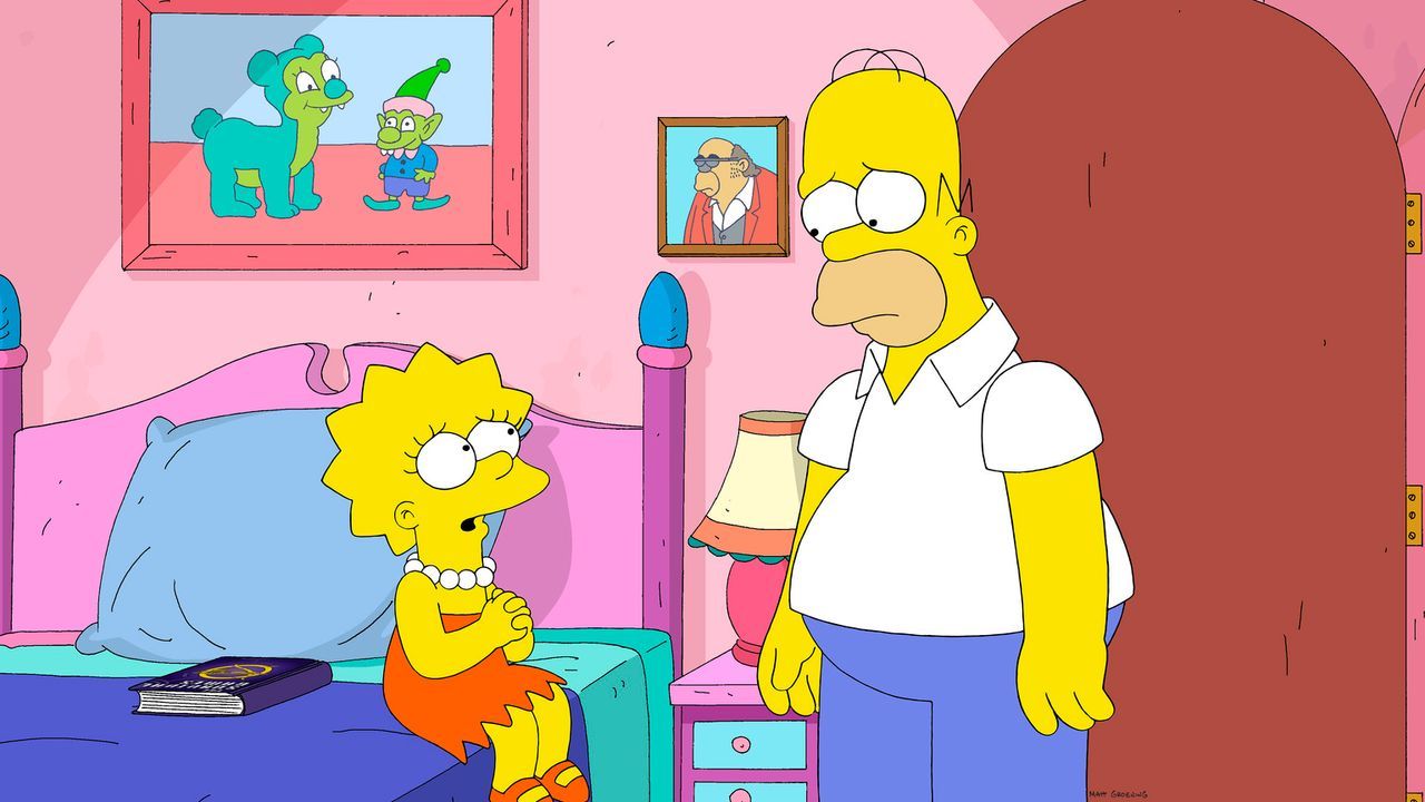 Für Homer (r.) war seine Tochter Lisa (l.) immer seine kleine Prinzessin, für die er alles getan hätte. Doch inzwischen spielt sie lieber mit ihren... - Bildquelle: 2013 Twentieth Century Fox Film Corporation. All rights reserved.
