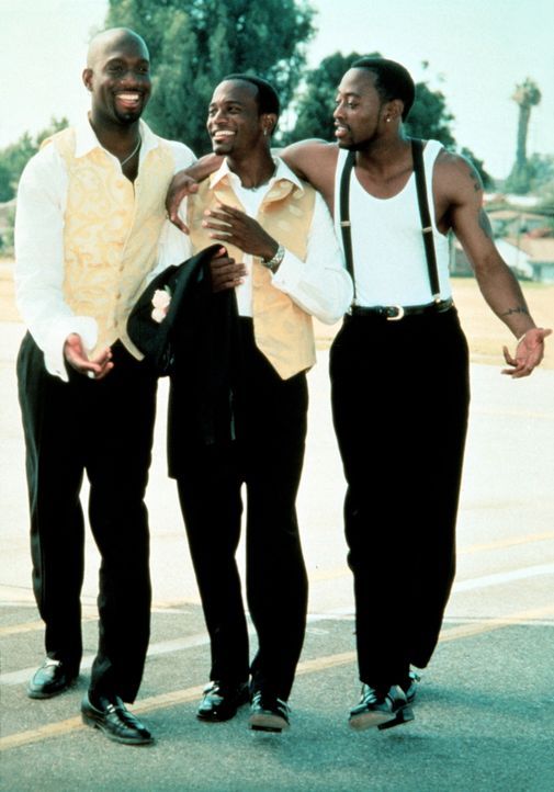 Auf dem Weg zum Altar beginnen die alten Freunde Slim (Richard T. Jones, l.), Roland (Taye Diggs, M.) und Mike (Omar Epps, r.), in ihren Erinnerunge... - Bildquelle: Paramount Pictures