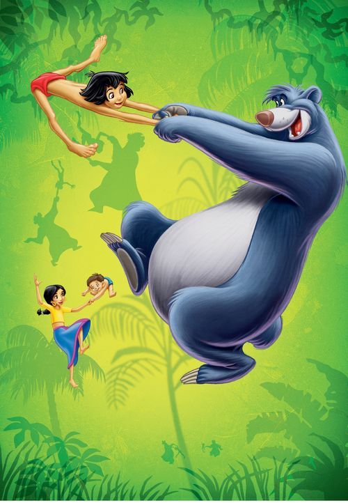 Erleben viele aufregende Abenteuer im Dschungel: Mogli (oben l.), Balu (r.), Shanti (unten l.) und Ranjan (unten r.) ... - Bildquelle: Disney Enterprises, Inc. All rights reserved.