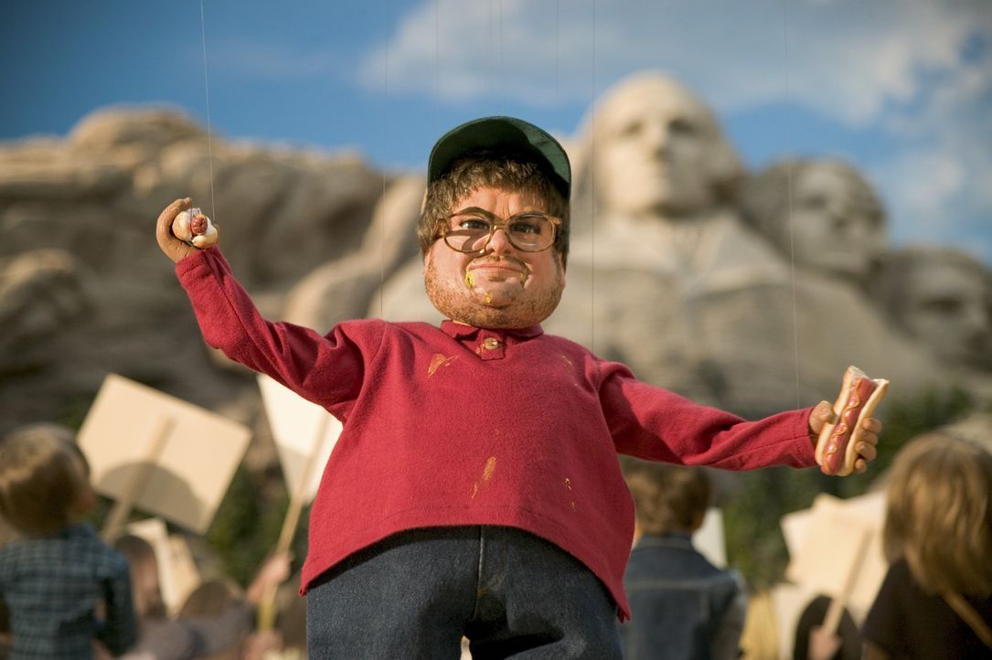 Gemeinsam mit dem Hauptquartiers des Teams Americas sprengt sich Michael Moore in die Luft ... - Bildquelle: Paramount Pictures