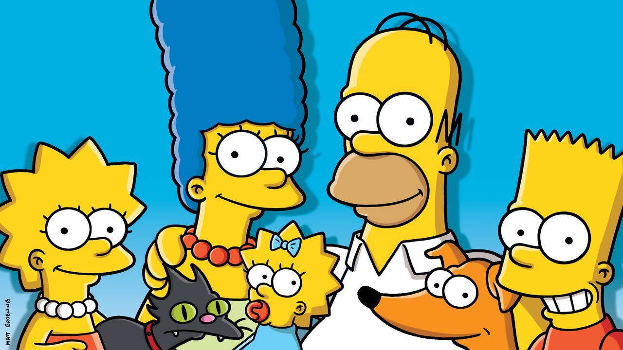 (26. Staffel) - Eine fast ganz normale Familie: Lisa (l.), Marge (2.v.l.), Maggie (M.), Homer (2.v.r.) und Bart (r.) ... - Bildquelle: 2014 Fox and its related entities. All rights reserved