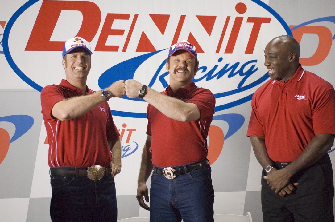 Die beiden Freunde Ricky (Will Ferrell, l.) und Cal (John C. Cohen, M.) arbeiten sehr erfolgreich in der Boxencrew von Lucius Washington (Michael Cl... - Bildquelle: Copyright   2006 Sony Pictures Television International.