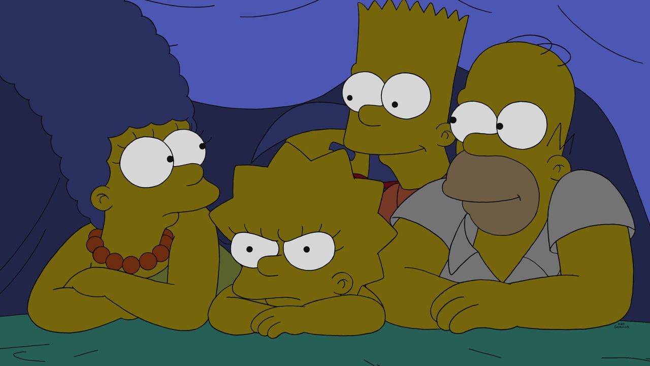 (v.l.n.r.) Marge; Lisa; Bart; Homer - Bildquelle: 2020 by Twentieth Century Fox Film Corporation.