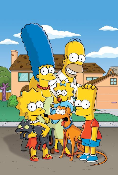 (27. Staffel) - Eine fast ganz normale Familie: Lisa (l.), Marge (2.v.l.), Maggie (M.), Homer (2.v.r.) und Bart (r.) ... - Bildquelle: 2015 Fox and its related entities.  All rights reserved.