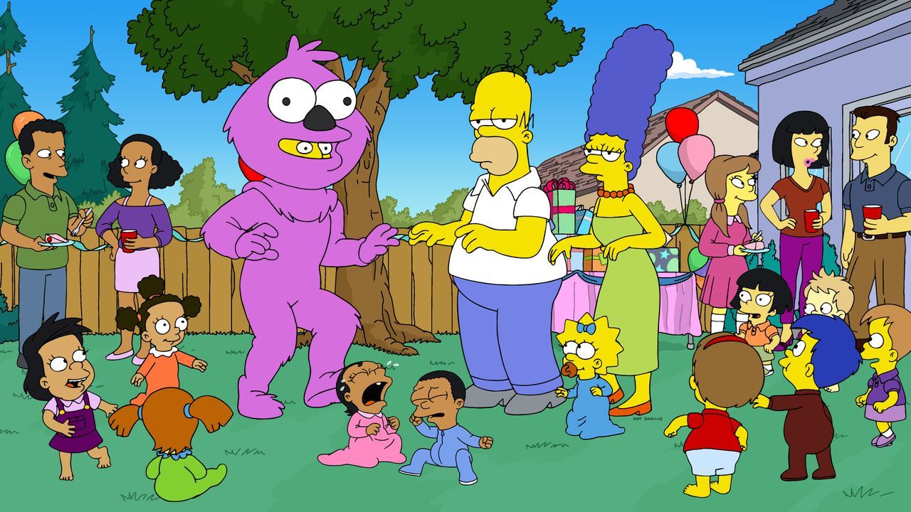 (Mitte v.l.n.r.) Homer; Maggie; Marge - Bildquelle: 2020 by Twentieth Century Fox Film Corporation.